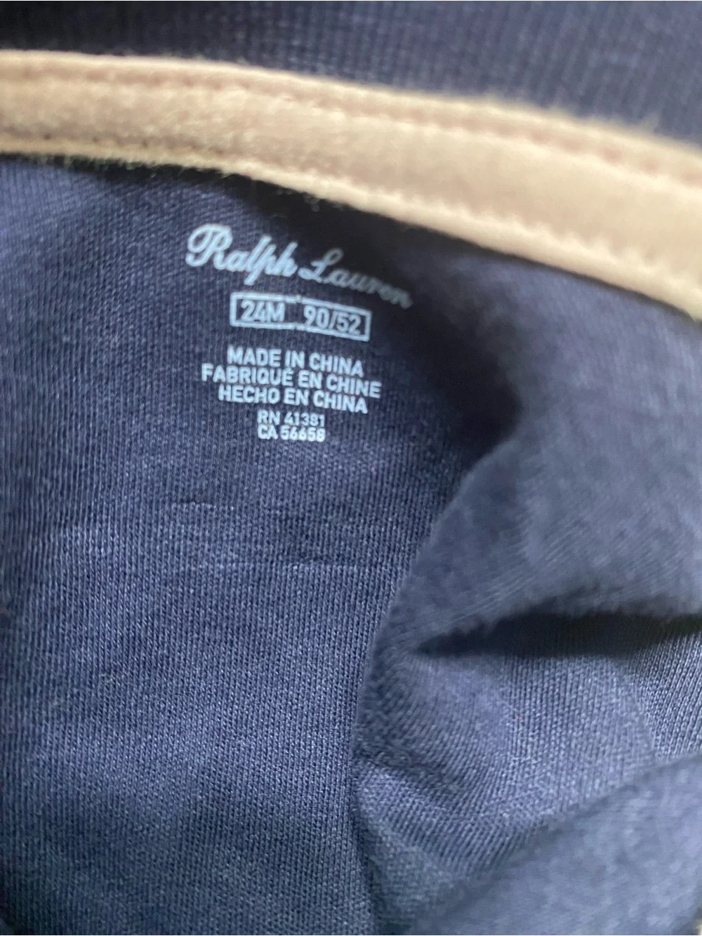 Polo Ralph Lauren Navy Blue Ruffle Cupcake Polo Preppy Baby Girl Dress 24M